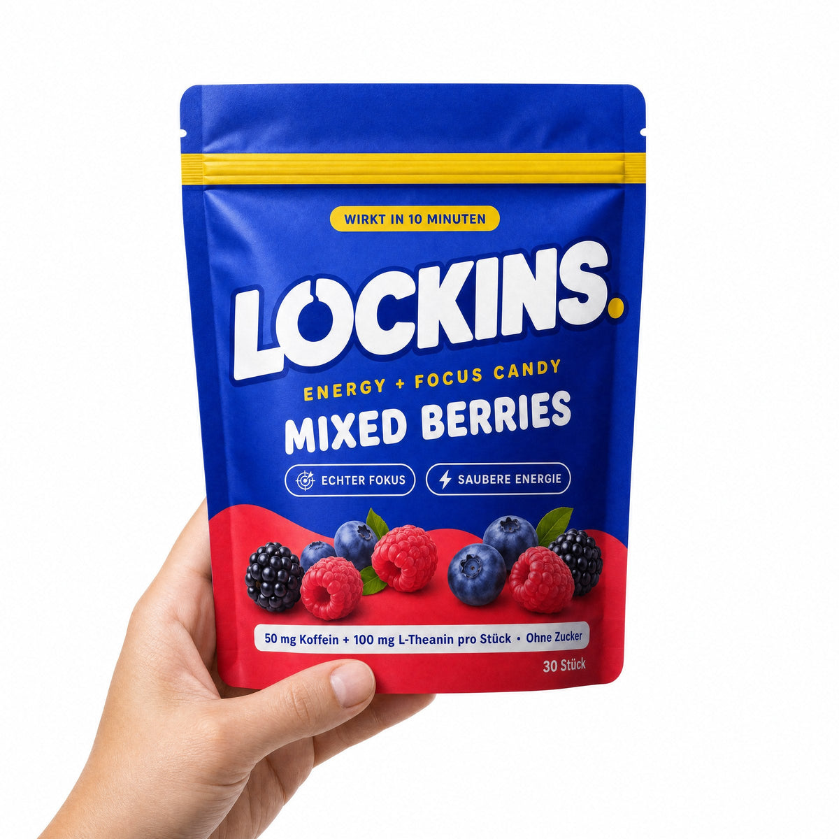 Lockins pouch held in hand